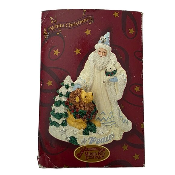 Vintage Santa Lion Lamb Ornament Father Christmas Peace San Francisco Music Box - Picture 3 of 14